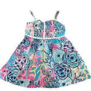 Lilly Pulitzer Girls Size 4 Floral Dress – Preppy Resort Style